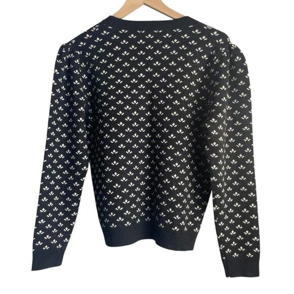 Adrianna Papell Women’s Nordic Black Crew Neck Sweater Size-Large - Picture 3 of 3